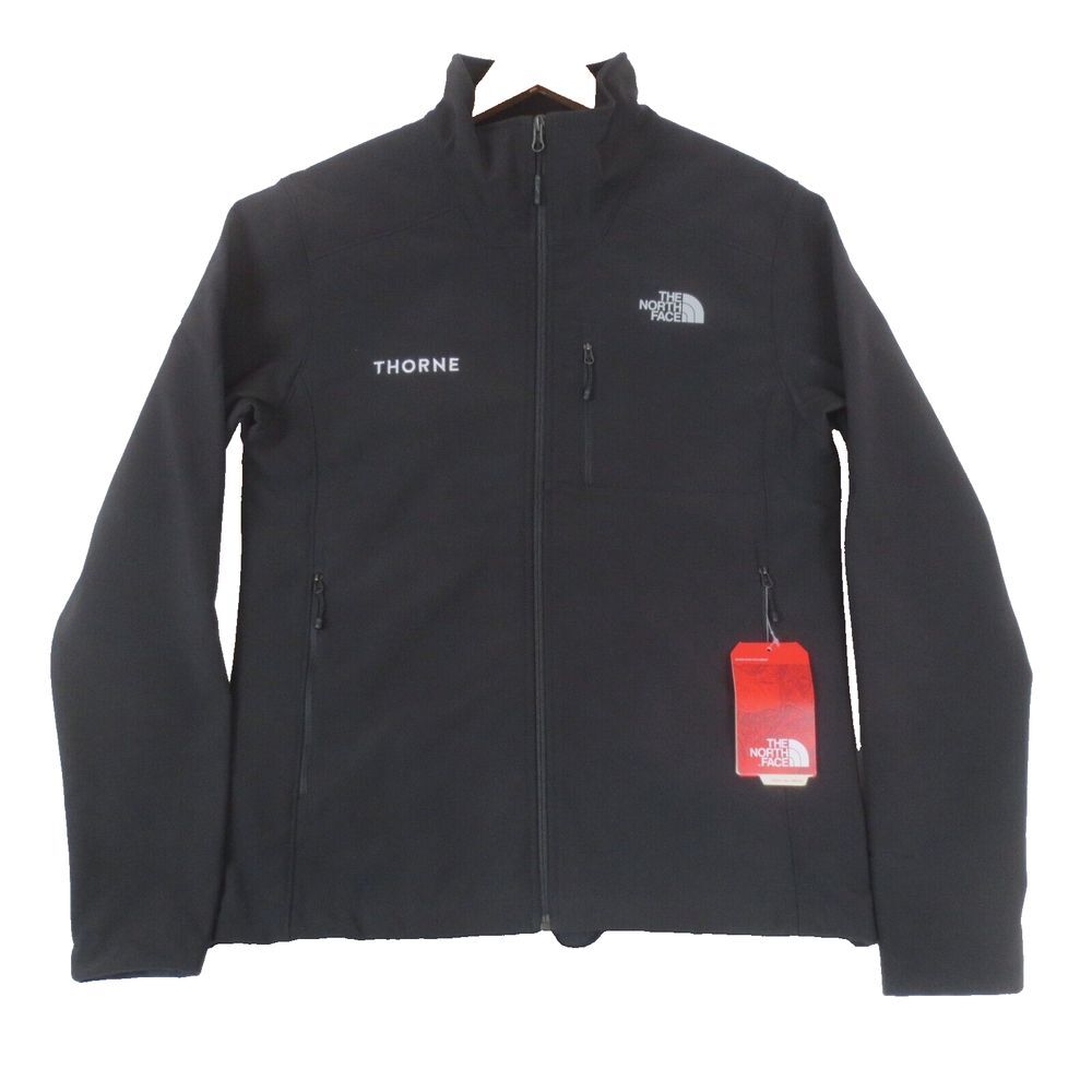 NEW The North Face Apex Bionic Jacket Mens S‎ Black Windwall Embroidered Thorne